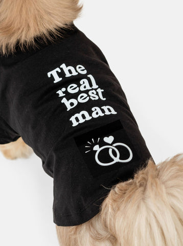 The Real Best Man Wedding Dog T-Shirt