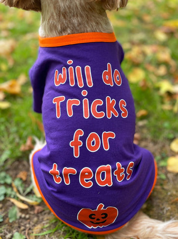 Halloween Tricks For Treats Dog T-Shirt